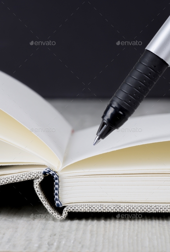 Open Book and Pen Stock Photo by gcpics PhotoDune